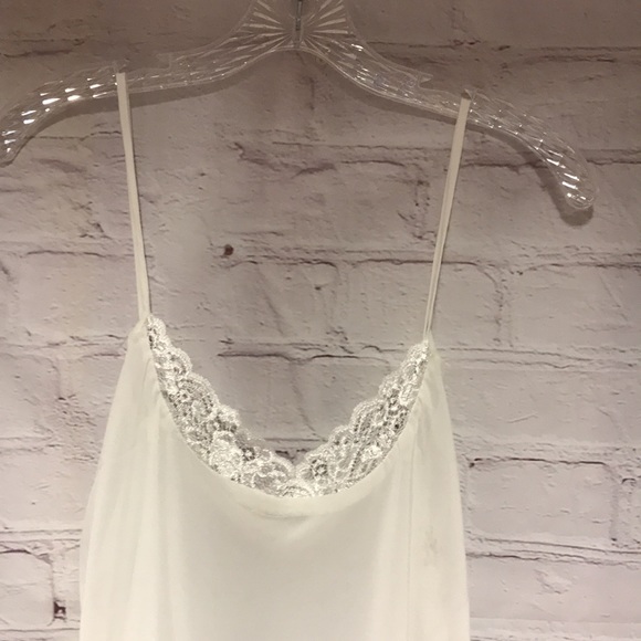 Vintage SLIP Dress Shear w Lace off White by Dentelle      Size M - Picture 15 of 15